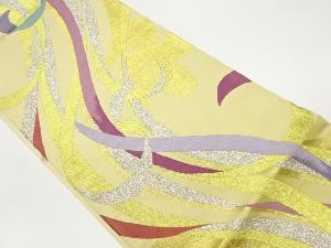 リボンに桜模様織出し袋帯